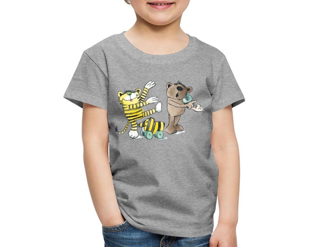 Spreadshirt T-Shirt Janosch Tiger und Freunde Machen Musik Kinder Premium T-Shirt (1-tlg) von Spreadshirt