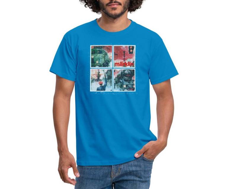 Spreadshirt T-Shirt Märklin Eisenbahnen Kacheln Modelleisenbahn Männer T-Shirt (1-tlg) von Spreadshirt