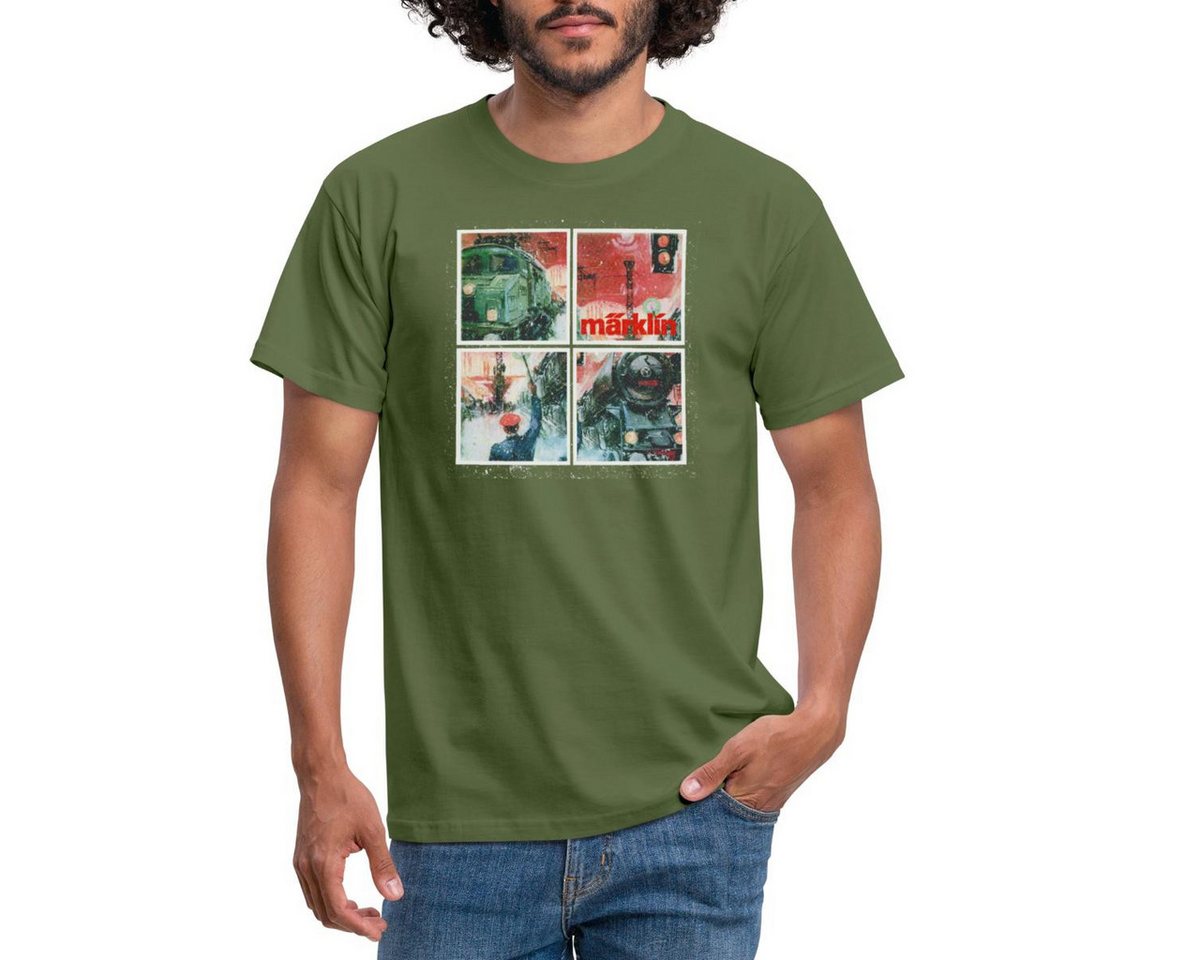 Spreadshirt T-Shirt Märklin Eisenbahnen Kacheln Modelleisenbahn Männer T-Shirt (1-tlg) von Spreadshirt