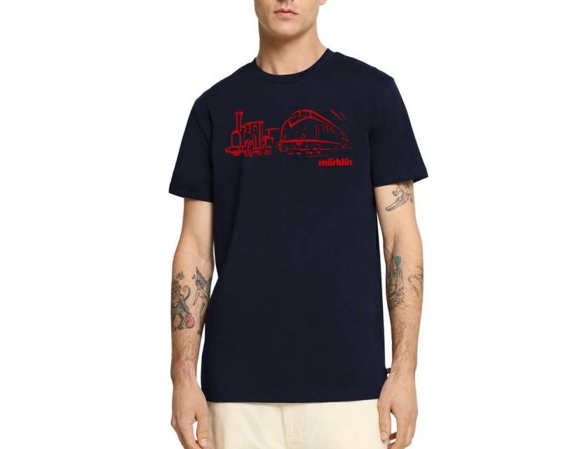 Spreadshirt T-Shirt Märklin Eisenbahnen Line Art Männer Premium T-Shirt (1-tlg) von Spreadshirt