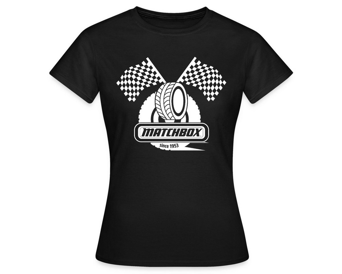 Spreadshirt T-Shirt Matchbox™ 1953 Mit Zielflaggen Rennen Frauen T-Shirt (1-tlg) von Spreadshirt