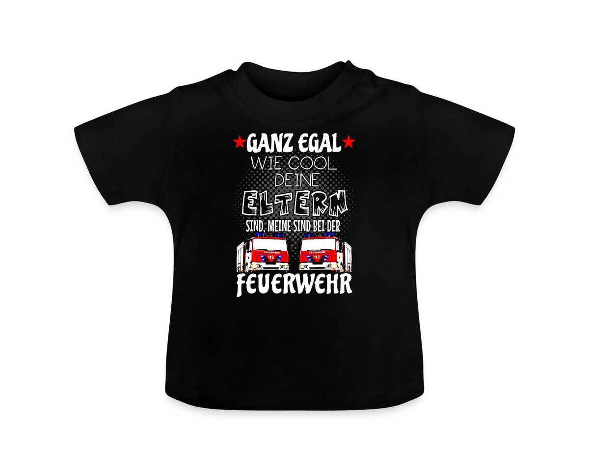 Spreadshirt T-Shirt Meine Eltern Sind Bei Der Feuerwehr Baby Bio-T-Shirt mit Rundhals (1-tlg) von Spreadshirt