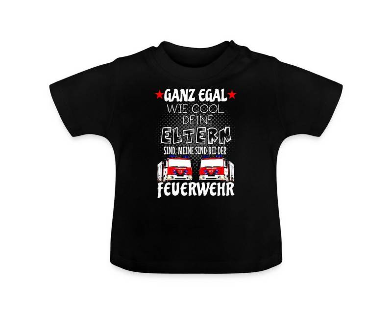 Spreadshirt T-Shirt Meine Eltern Sind Bei Der Feuerwehr Baby Bio-T-Shirt mit Rundhals (1-tlg) von Spreadshirt
