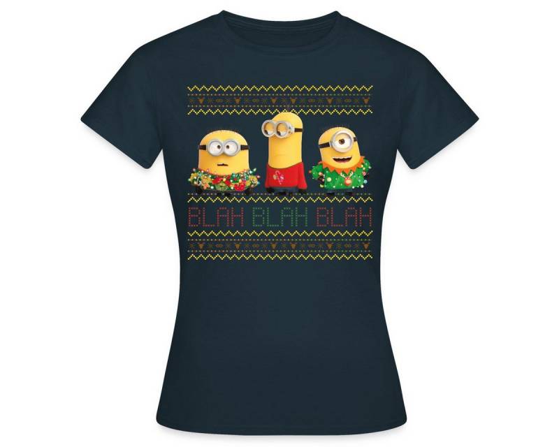 Spreadshirt T-Shirt Minions Ugly X-Mas Blah Ugly Christmas Weihnachten Frauen T-Shirt (1-tlg) von Spreadshirt