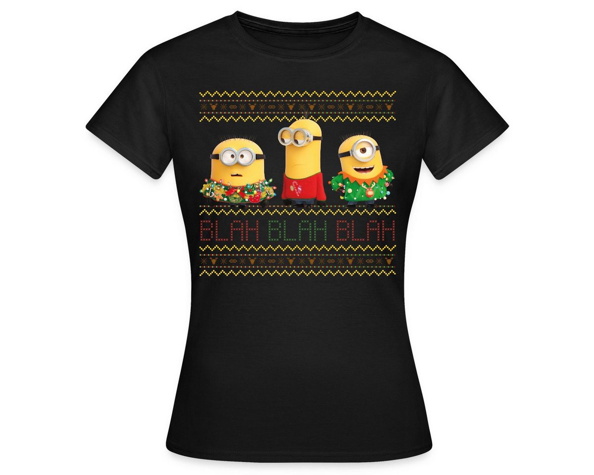 Spreadshirt T-Shirt Minions Ugly X-Mas Blah Ugly Christmas Weihnachten Frauen T-Shirt (1-tlg) von Spreadshirt