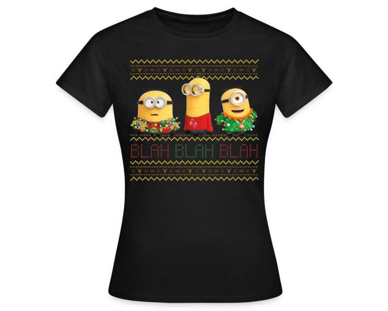 Spreadshirt T-Shirt Minions Ugly X-Mas Blah Ugly Christmas Weihnachten Frauen T-Shirt (1-tlg) von Spreadshirt