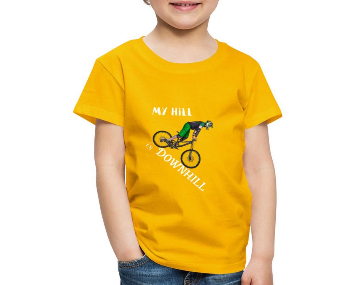 Spreadshirt T-Shirt My Hill Is Downhill Mountainbike Kinder Premium T-Shirt (1-tlg) von Spreadshirt