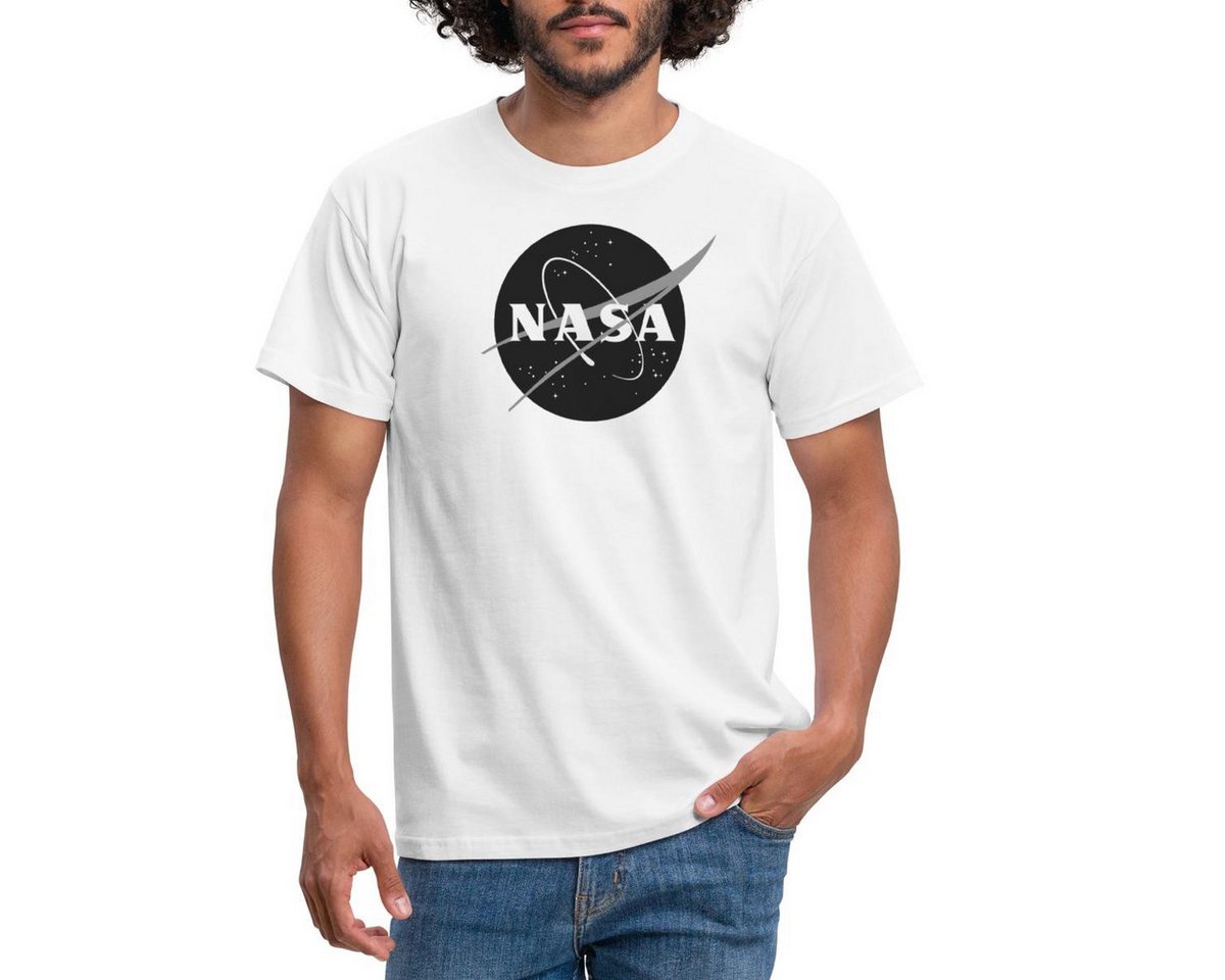 Spreadshirt T-Shirt NASA Classic Logo Schwarz Weiß Männer T-Shirt (1-tlg) von Spreadshirt