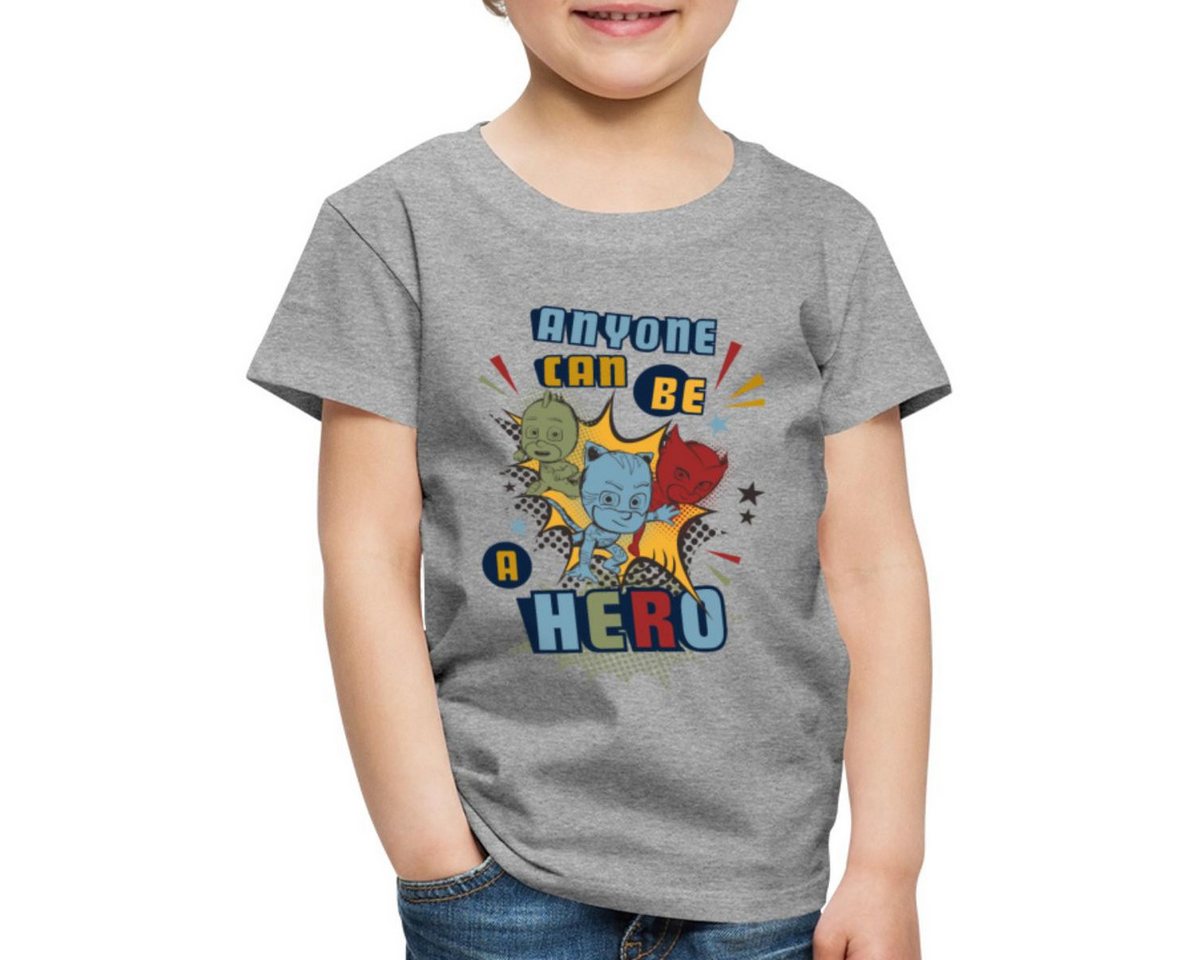 Spreadshirt T-Shirt PJ Masks Anyone Can Be Hero Pyjamahelden Kinder Premium T-Shirt (1-tlg) von Spreadshirt