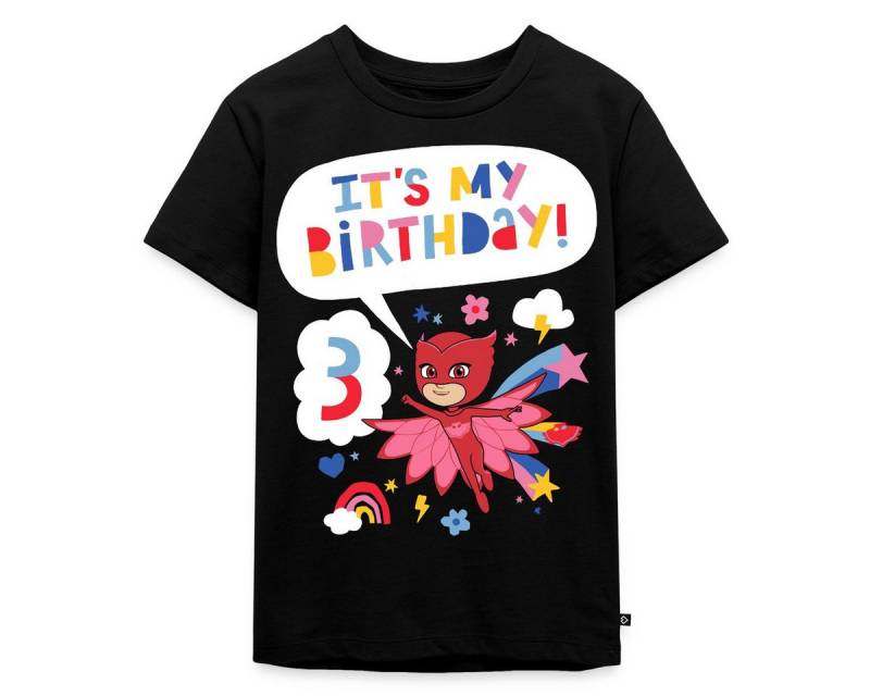 Spreadshirt T-Shirt PJ Masks Eulette Geburtstags Design 3. Geburtstag Kinder Premium T-Shi (1-tlg) von Spreadshirt