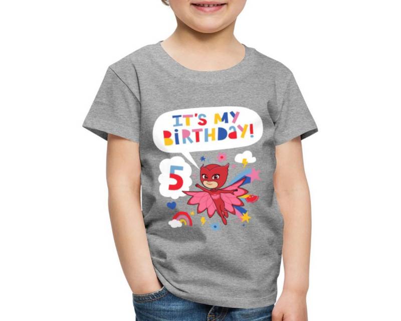 Spreadshirt T-Shirt PJ Masks Eulette Geburtstags Design 5. Geburtstag Kinder Premium T-Shi (1-tlg) von Spreadshirt