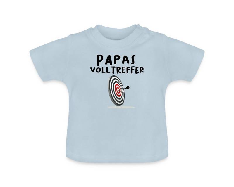 Spreadshirt T-Shirt Papas Volltreffer Witziger Spruch Dart Baby Baby Bio-T-Shirt mit Rundh (1-tlg) von Spreadshirt