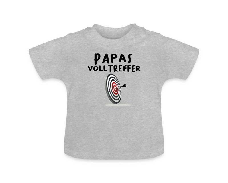 Spreadshirt T-Shirt Papas Volltreffer Witziger Spruch Dart Baby Baby Bio-T-Shirt mit Rundh (1-tlg) von Spreadshirt