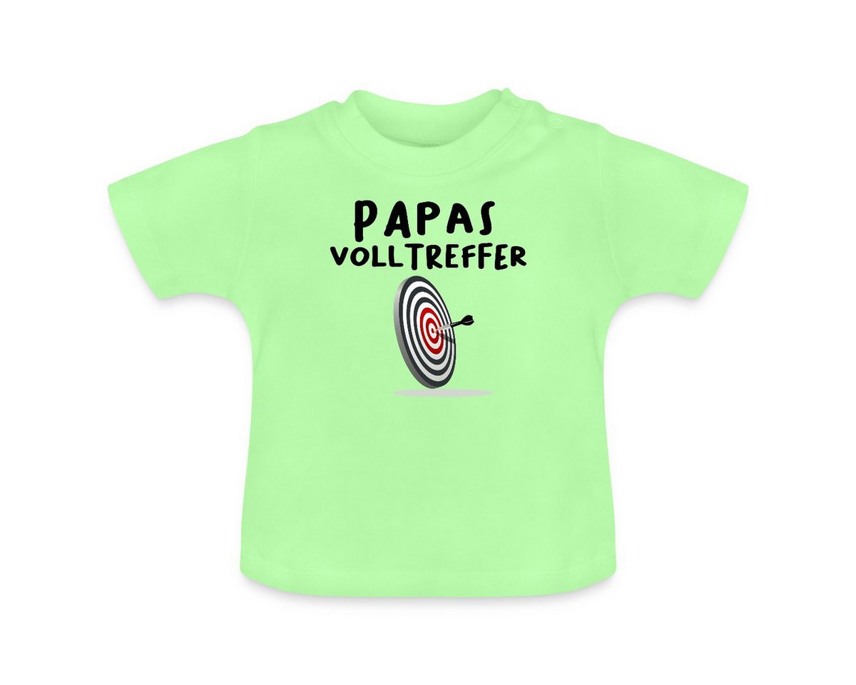 Spreadshirt T-Shirt Papas Volltreffer Witziger Spruch Dart Baby Baby Bio-T-Shirt mit Rundh (1-tlg) von Spreadshirt