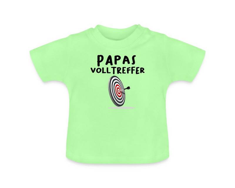 Spreadshirt T-Shirt Papas Volltreffer Witziger Spruch Dart Baby Baby Bio-T-Shirt mit Rundh (1-tlg) von Spreadshirt