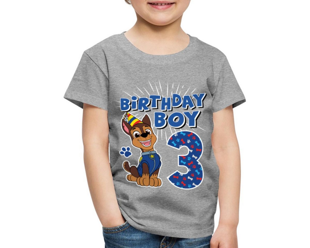 Spreadshirt T-Shirt Paw Patrol Chase 3 Jahre Alt 3. Geburtstag Kinder Premium T-Shirt (1-tlg) von Spreadshirt