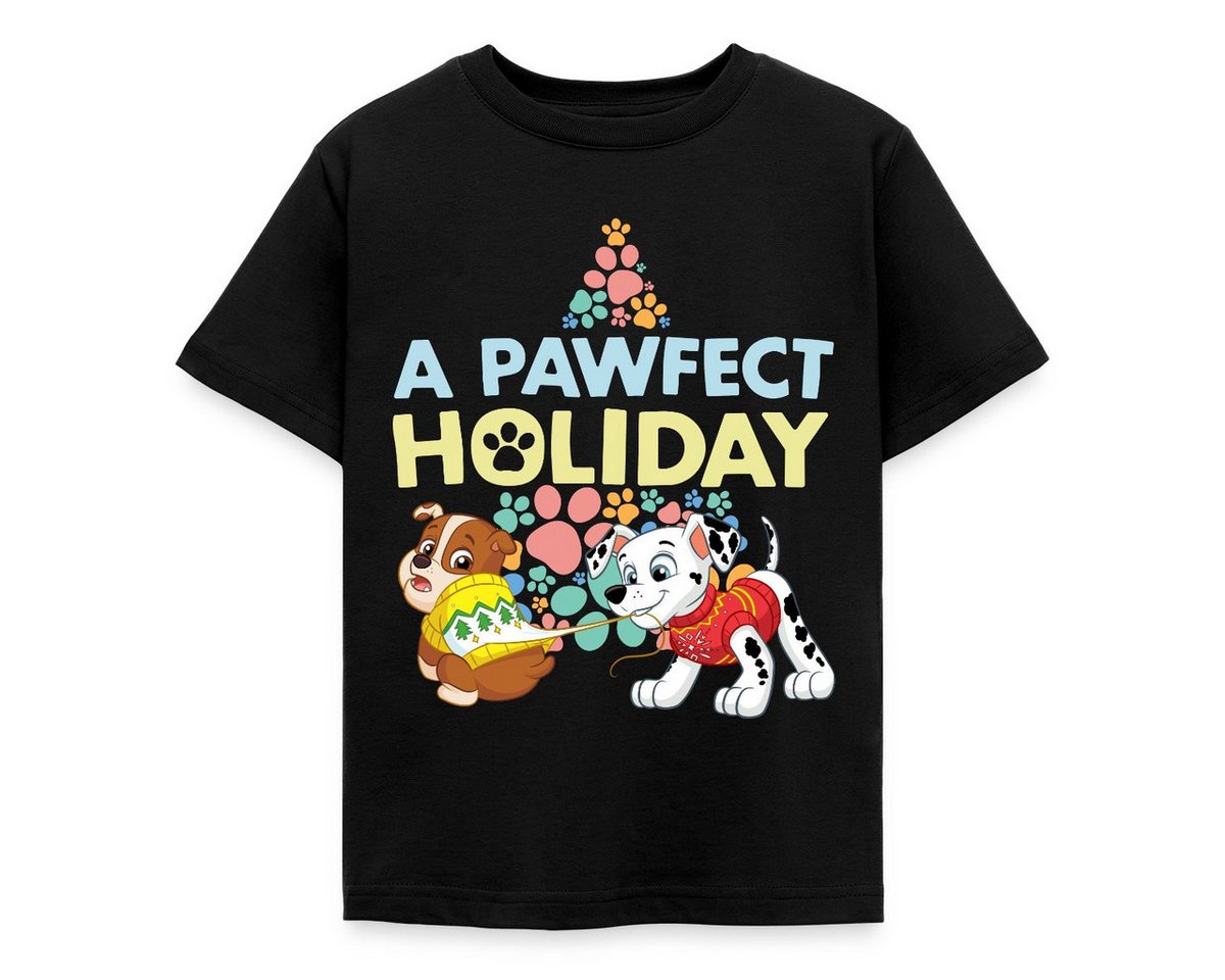 Spreadshirt T-Shirt Paw Patrol Rubble & Marshall Weihnachts-Design Kinder T-Shirt (1-tlg) von Spreadshirt
