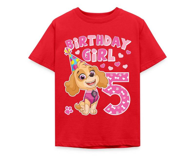 Spreadshirt T-Shirt Paw Patrol Skye 5. Geburtstag Kinder T-Shirt (1-tlg) von Spreadshirt