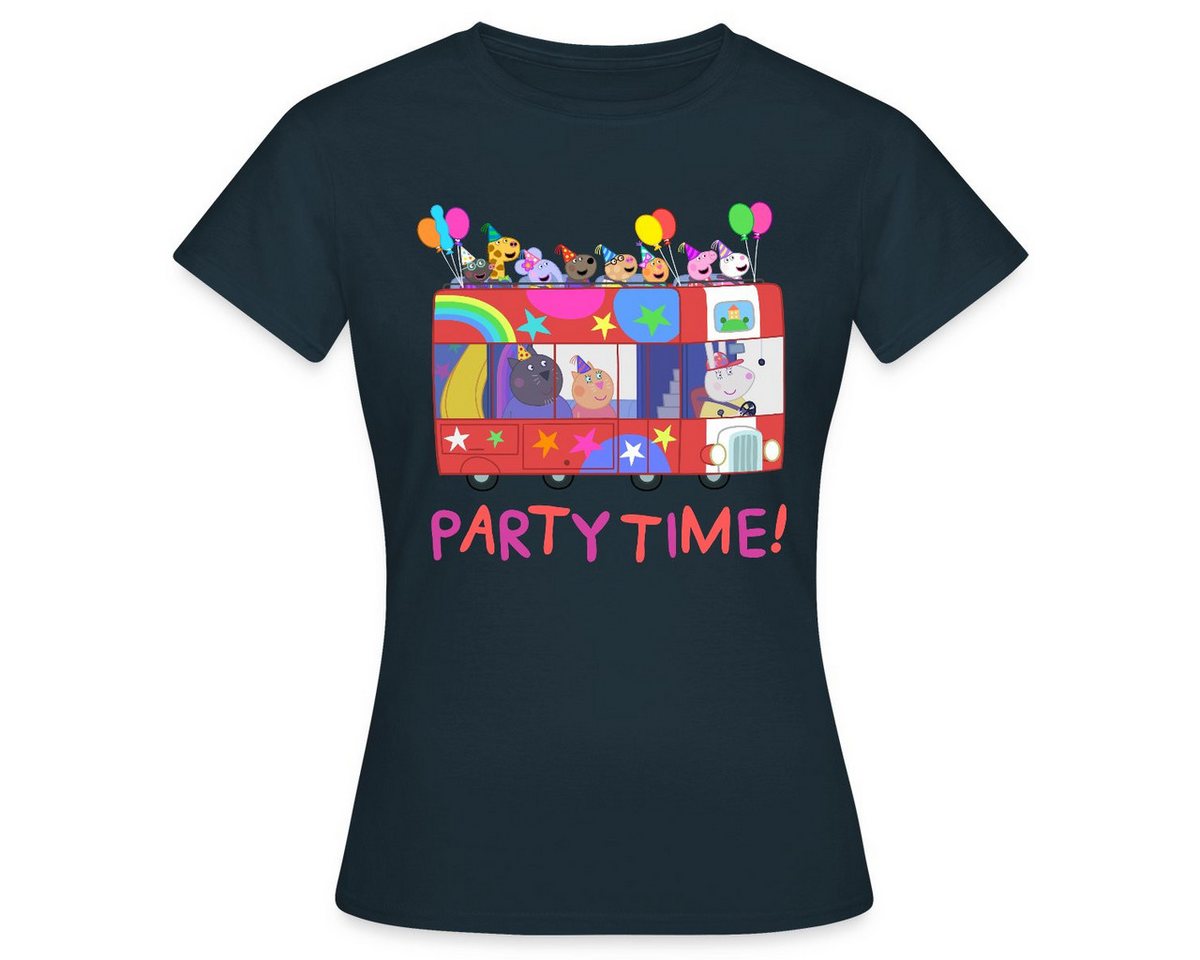 Spreadshirt T-Shirt Peppa Pig Design Party Time Mit Peppa Frauen T-Shirt (1-tlg) von Spreadshirt