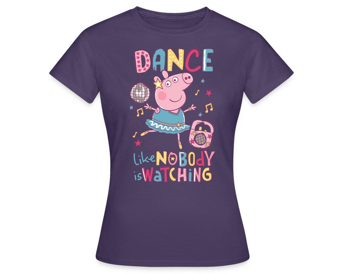 Spreadshirt T-Shirt Peppa Wutz Dancing Queen Tanzen Frauen T-Shirt (1-tlg) von Spreadshirt