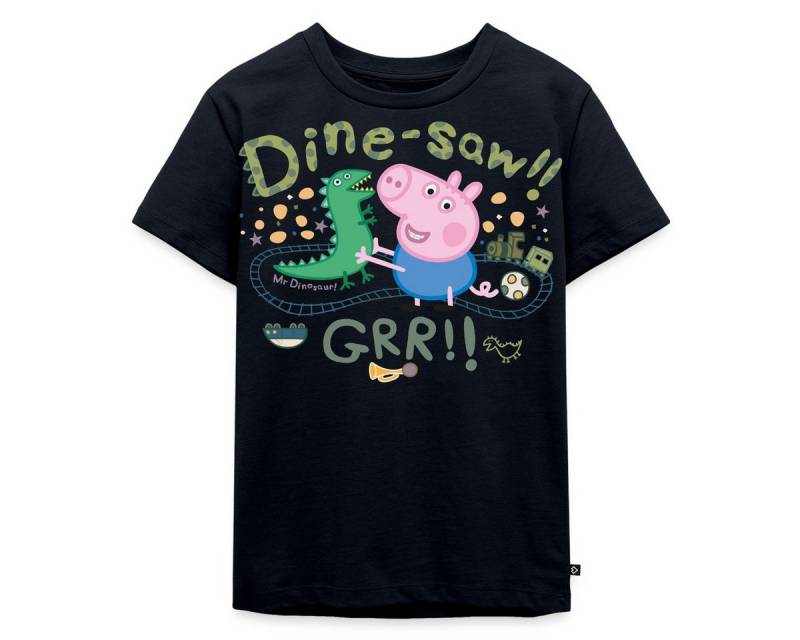 Spreadshirt T-Shirt Peppa Wutz Dine-Saw Dino Dinosaurier Kinder Premium T-Shirt (1-tlg) von Spreadshirt