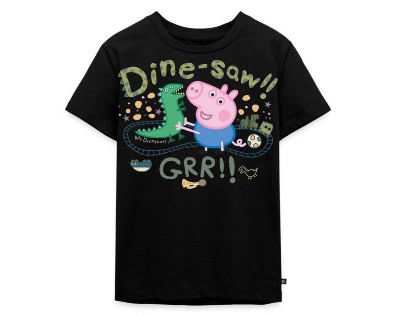 Spreadshirt T-Shirt Peppa Wutz Dine-Saw Dino Dinosaurier Kinder Premium T-Shirt (1-tlg) von Spreadshirt