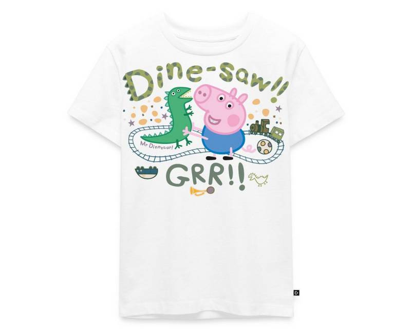 Spreadshirt T-Shirt Peppa Wutz Dine-Saw Dino Dinosaurier Kinder Premium T-Shirt (1-tlg) von Spreadshirt