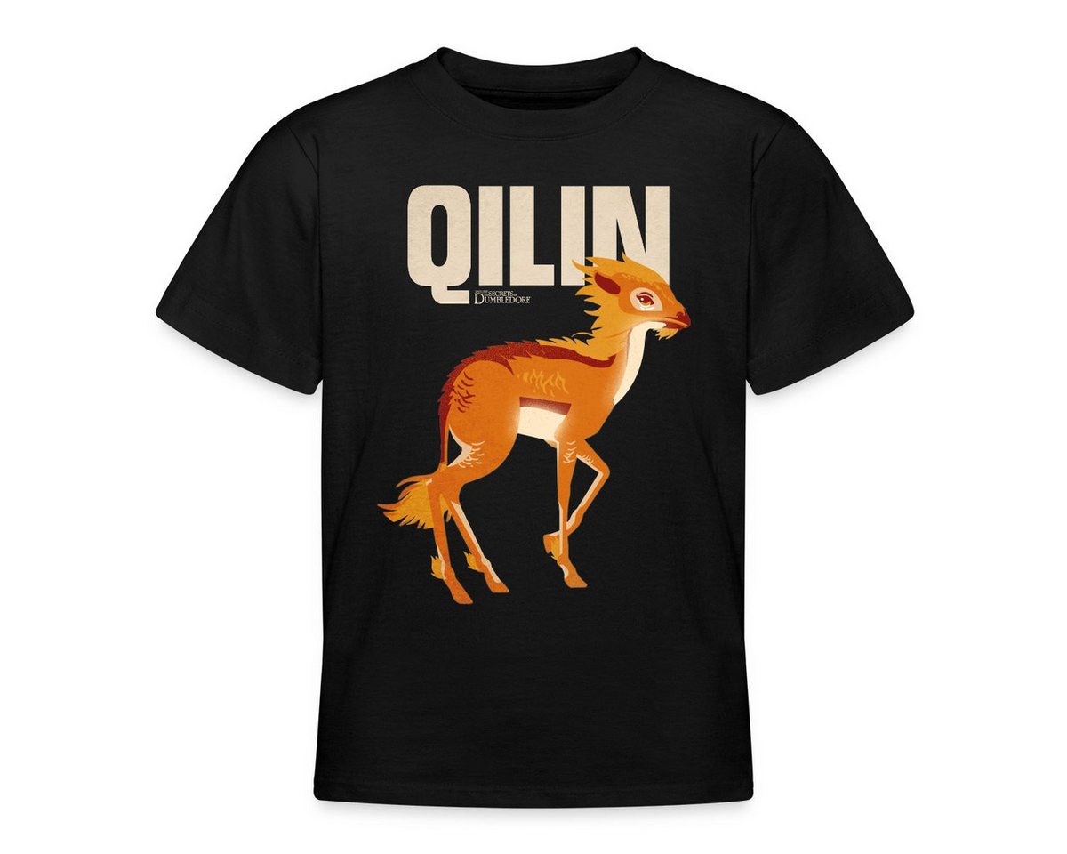 Spreadshirt T-Shirt Phantastische Tierwesen 3 Qilin Einhorn Teenager T-Shirt (1-tlg) von Spreadshirt