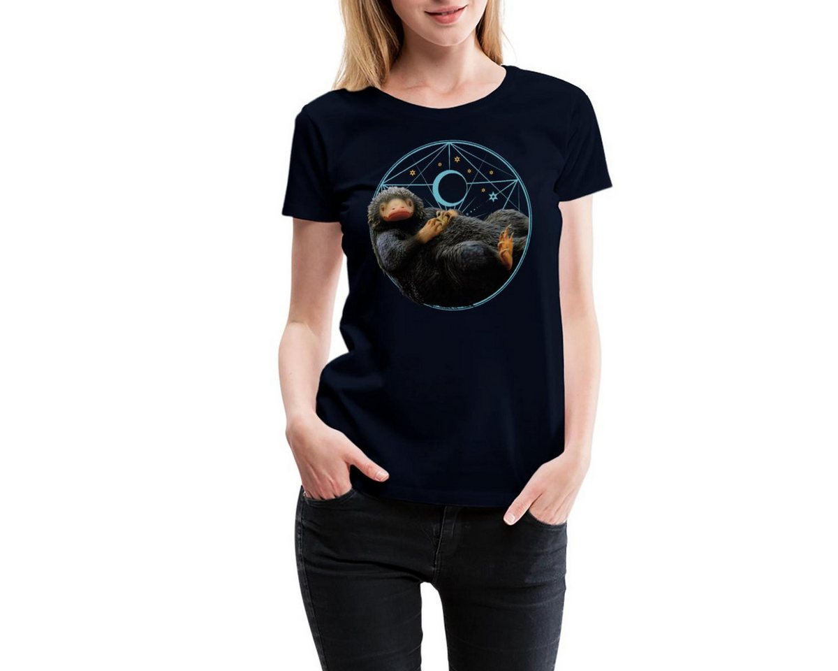 Spreadshirt T-Shirt Phantastische Tierwesen Niffler mit Münze Geschenk Frauen Premium T-Sh (1-tlg) von Spreadshirt