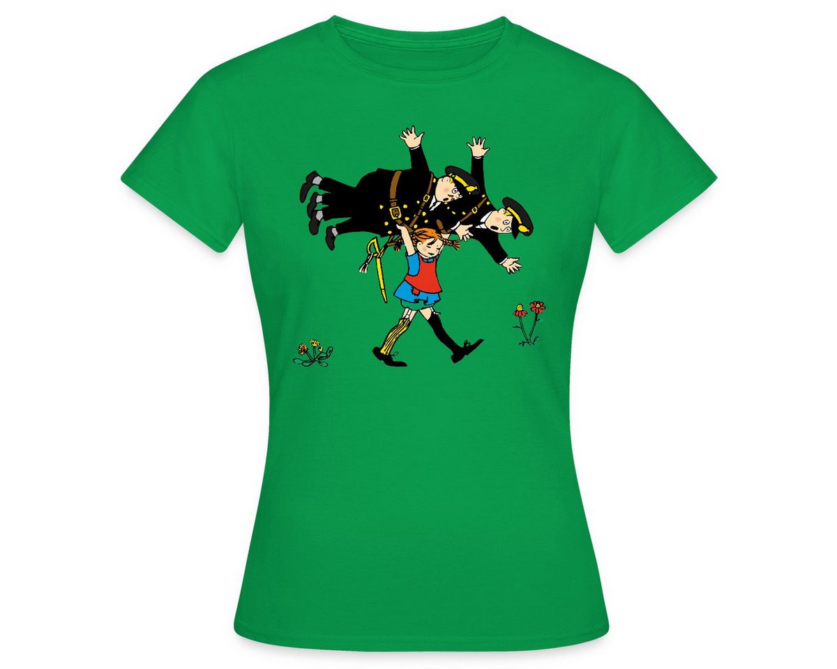 Spreadshirt T-Shirt Pippi Langstrumpf Pippi Und Die Polizei Frauen T-Shirt (1-tlg) von Spreadshirt