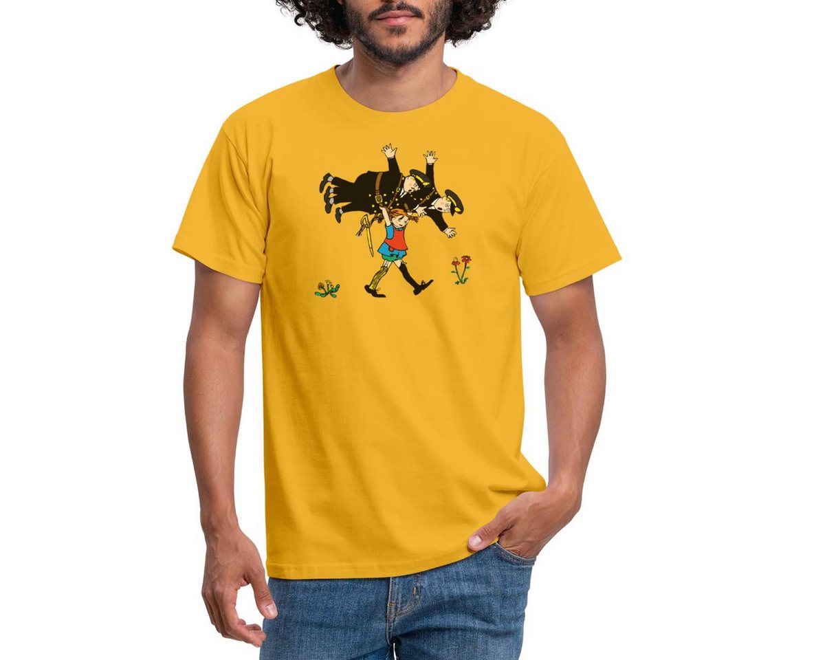 Spreadshirt T-Shirt Pippi Langstrumpf Pippi Und Die Polizei Männer T-Shirt (1-tlg) von Spreadshirt