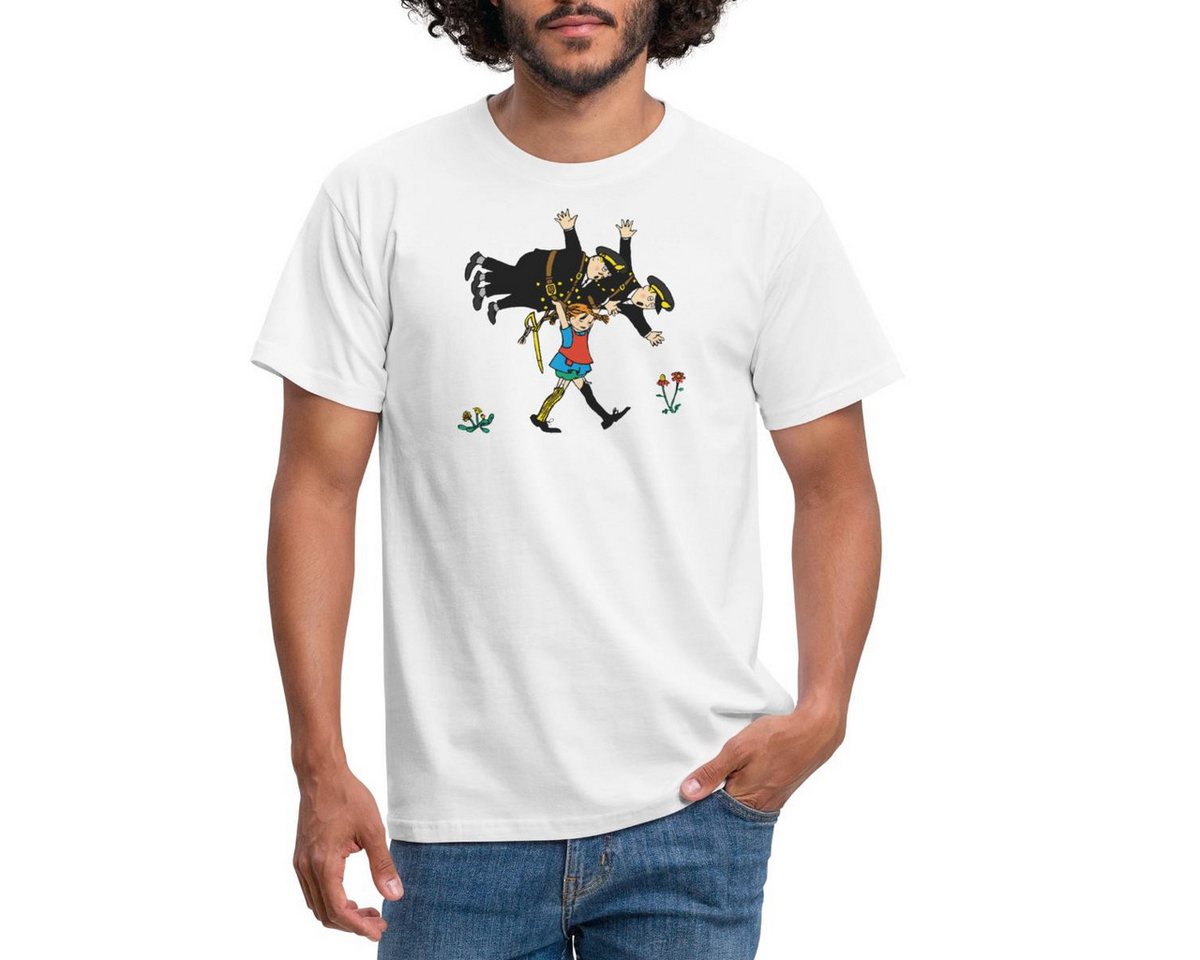 Spreadshirt T-Shirt Pippi Langstrumpf Pippi Und Die Polizei Männer T-Shirt (1-tlg) von Spreadshirt