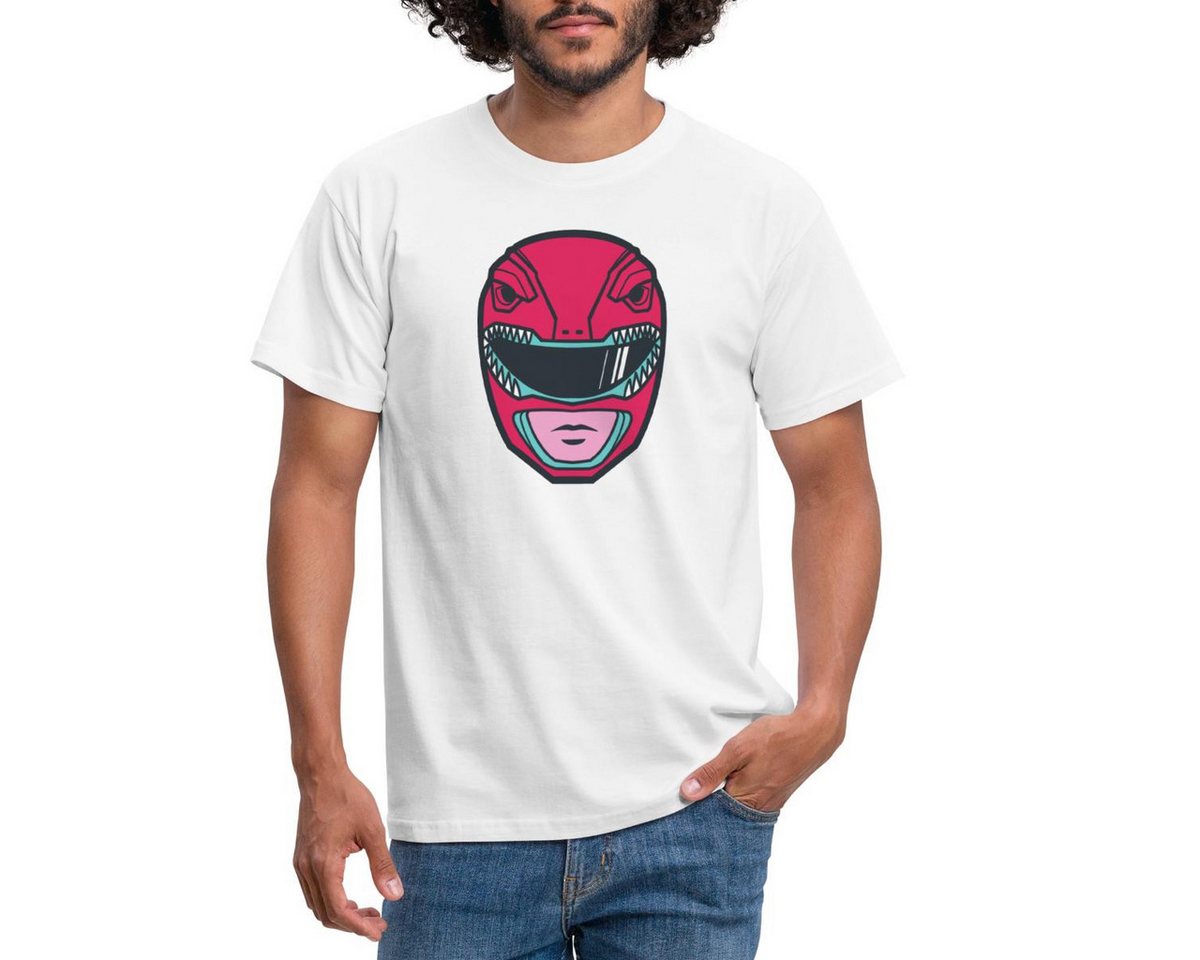 Spreadshirt T-Shirt Power Rangers Roter Ranger Helm Männer T-Shirt (1-tlg) von Spreadshirt
