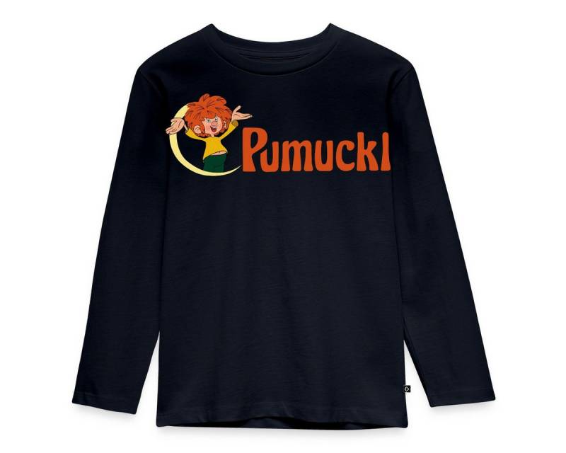 Spreadshirt T-Shirt Pumuckl Mit Frecher Pose Und Logo Schriftzug Kinder Premium Langarmshi (1-tlg) von Spreadshirt