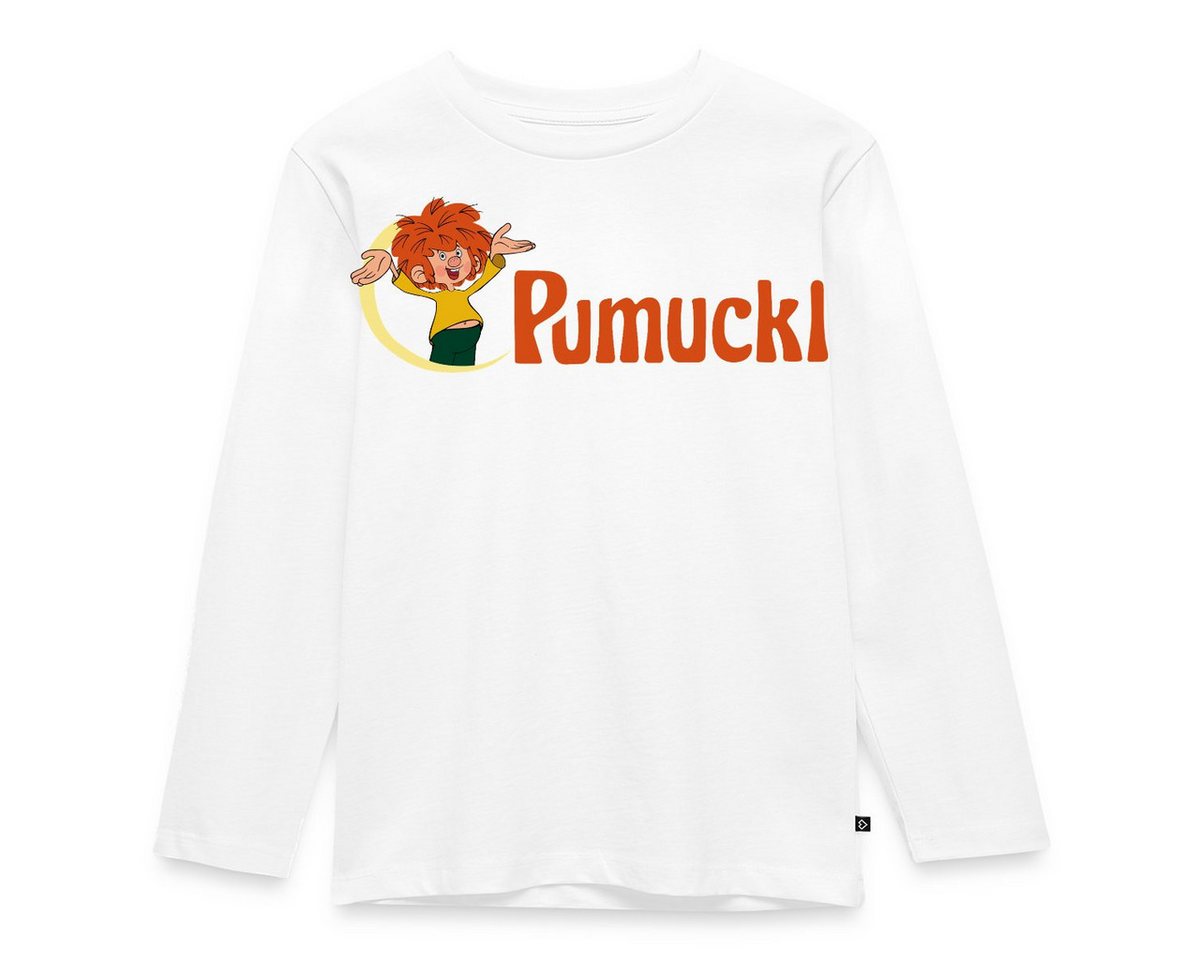 Spreadshirt T-Shirt Pumuckl Mit Frecher Pose Und Logo Schriftzug Kinder Premium Langarmshi (1-tlg) von Spreadshirt