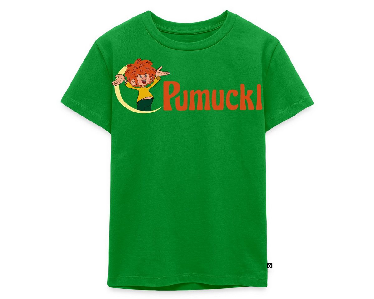 Spreadshirt T-Shirt Pumuckl Mit Frecher Pose Und Logo Schriftzug Kinder Premium T-Shirt (1-tlg) von Spreadshirt