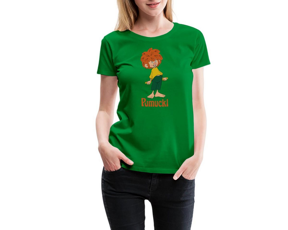 Spreadshirt T-Shirt Pumuckl Mit Frecher Pose Und Verschmitztem Lächeln Frauen Premium T-Sh (1-tlg) von Spreadshirt