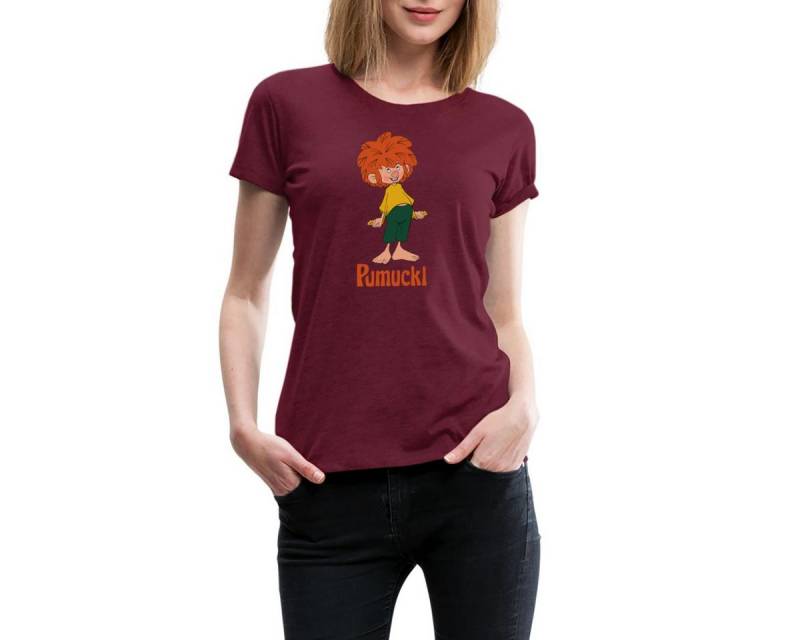 Spreadshirt T-Shirt Pumuckl Mit Frecher Pose Und Verschmitztem Lächeln Frauen Premium T-Sh (1-tlg) von Spreadshirt