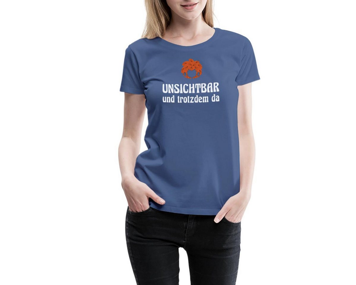 Spreadshirt T-Shirt Pumuckl Mit Spruch Unsichtbar Und Trotzdem Da Frauen Premium T-Shirt (1-tlg) von Spreadshirt