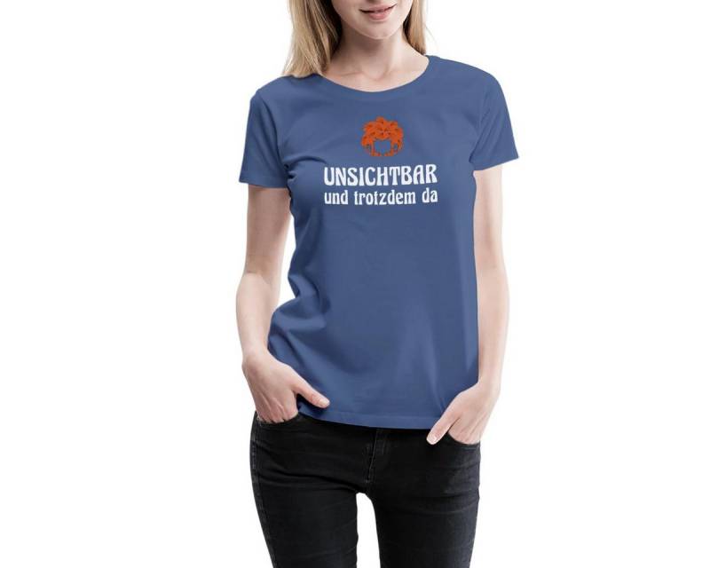 Spreadshirt T-Shirt Pumuckl Mit Spruch Unsichtbar Und Trotzdem Da Frauen Premium T-Shirt (1-tlg) von Spreadshirt