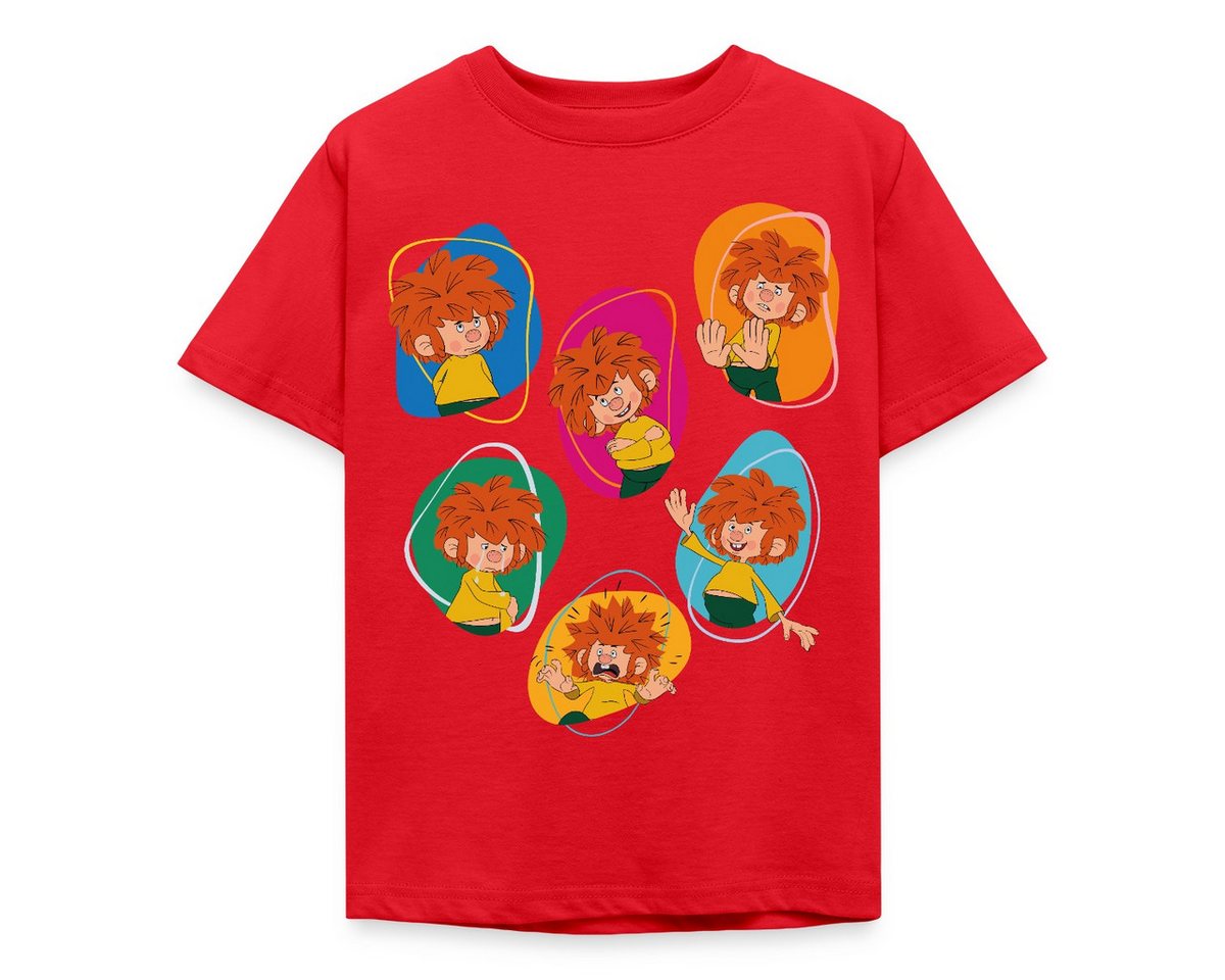 Spreadshirt T-Shirt Pumuckl Zeigt Verschiedene Emotionen Kinder T-Shirt (1-tlg) von Spreadshirt
