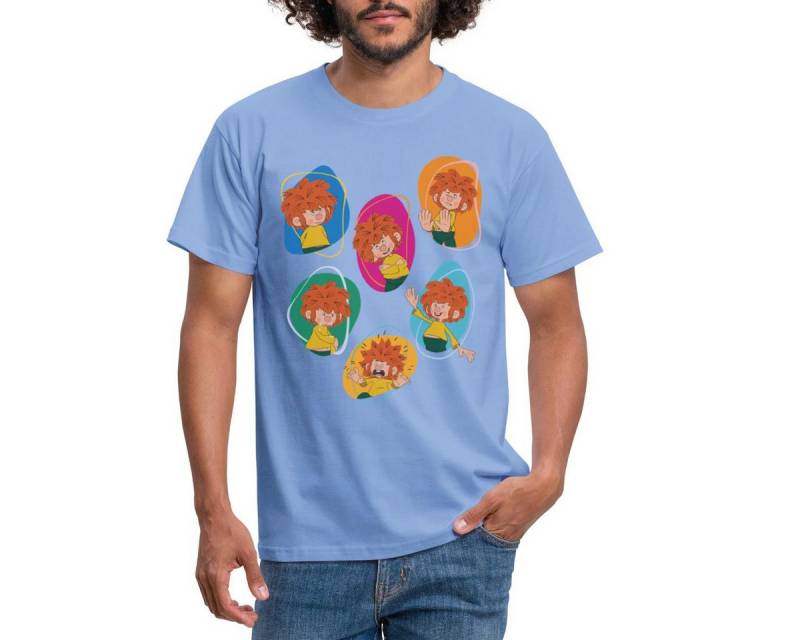 Spreadshirt T-Shirt Pumuckl Zeigt Verschiedene Emotionen Männer T-Shirt (1-tlg) von Spreadshirt
