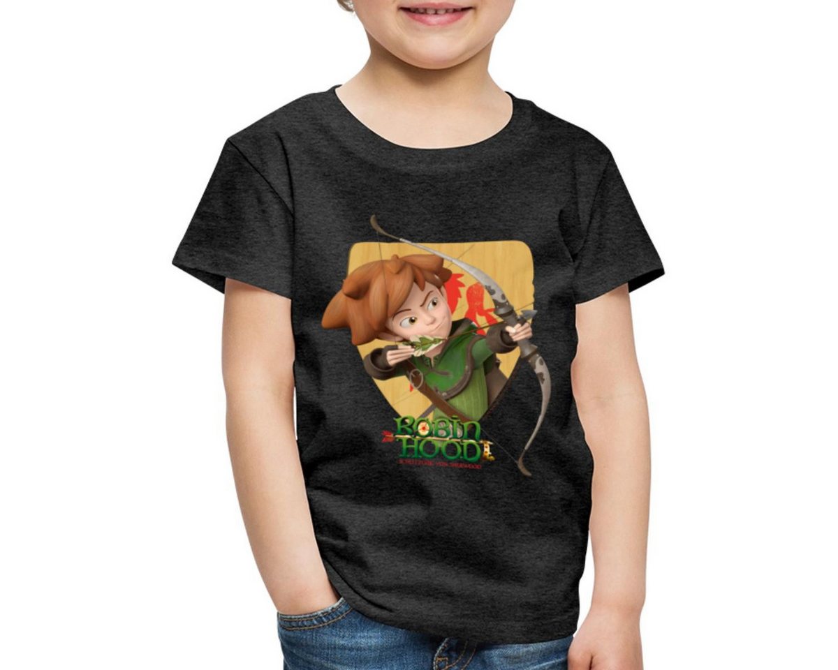 Spreadshirt T-Shirt Robin Hood Schießt Mit Seinem Bogen Kinder Premium T-Shirt (1-tlg) von Spreadshirt