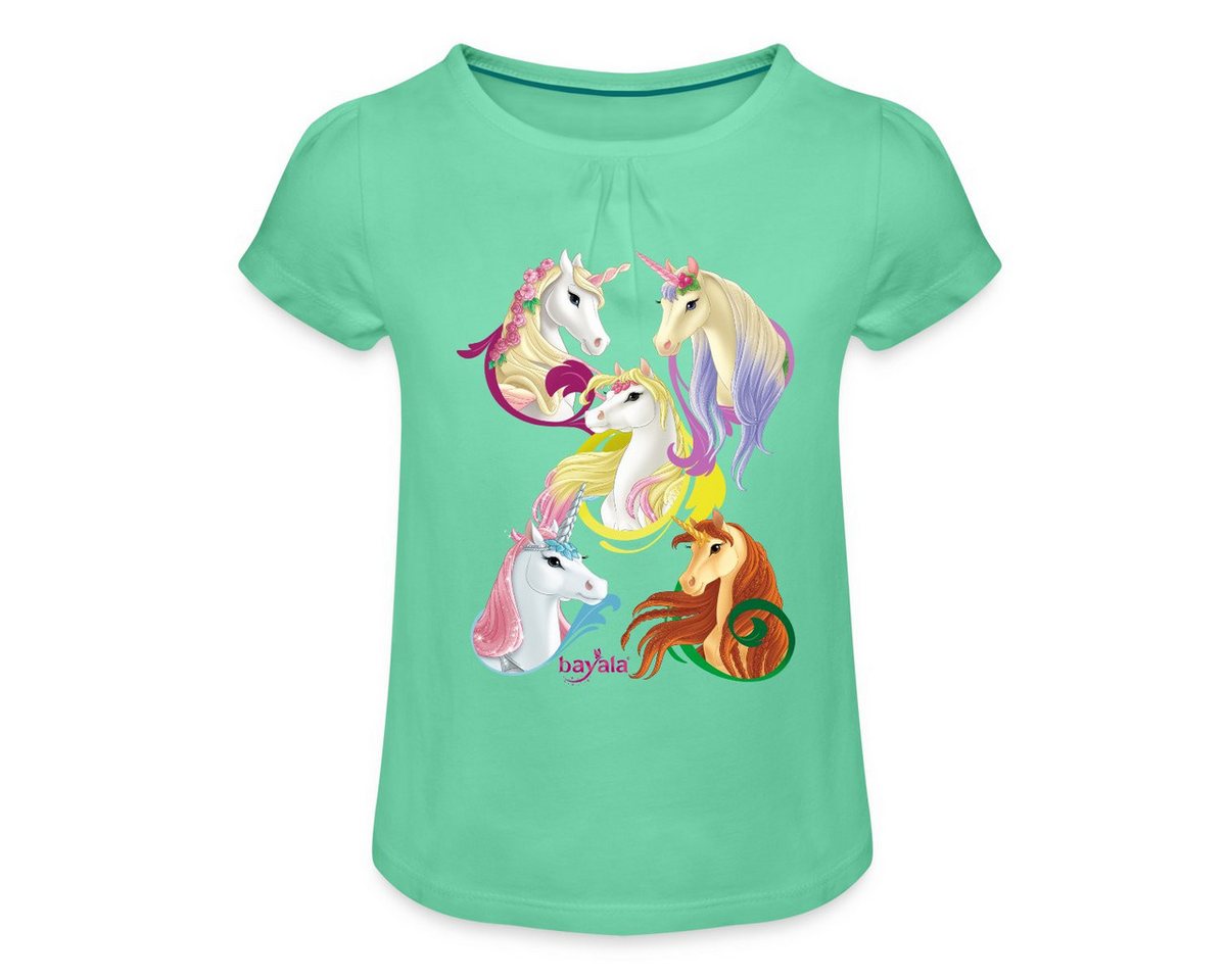 Spreadshirt T-Shirt Schleich Bayala Einhörner und Pegasuspferde Mädchen T-Shirt mit Raffun (1-tlg) von Spreadshirt