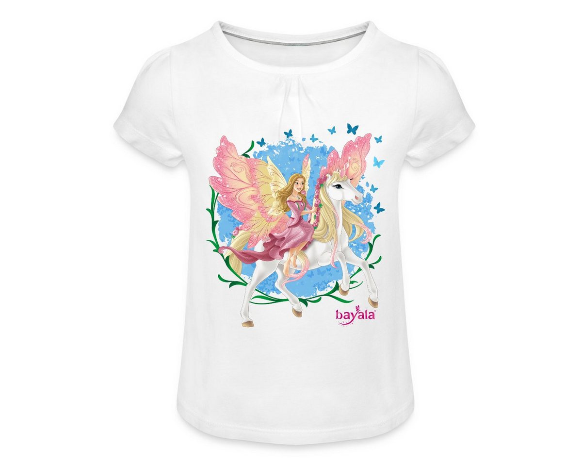 Spreadshirt T-Shirt Schleich Bayala Elfe Feya Reitet Pegasus-Einhorn Mädchen T-Shirt Twist (1-tlg) von Spreadshirt