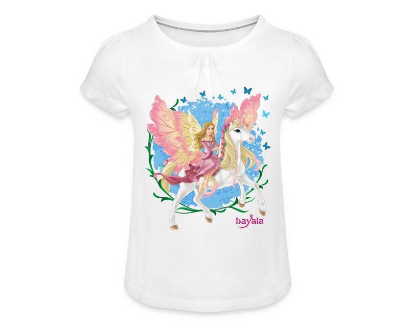Spreadshirt T-Shirt Schleich Bayala Elfe Feya Reitet Pegasus-Einhorn Mädchen T-Shirt Twist (1-tlg) von Spreadshirt