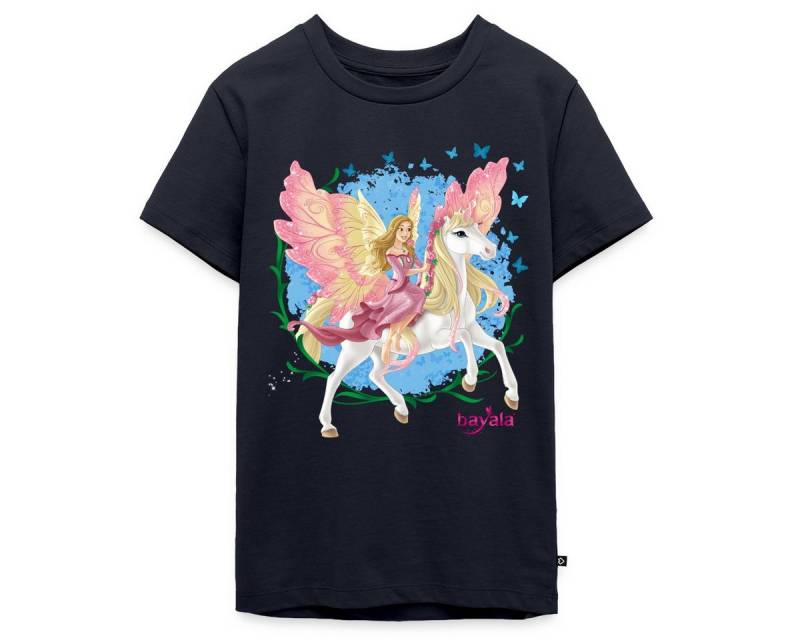 Spreadshirt T-Shirt Schleich Bayala Elfe Feya Reitet Pegasus-Einhorn Teenager Premium T-Sh (1-tlg) von Spreadshirt