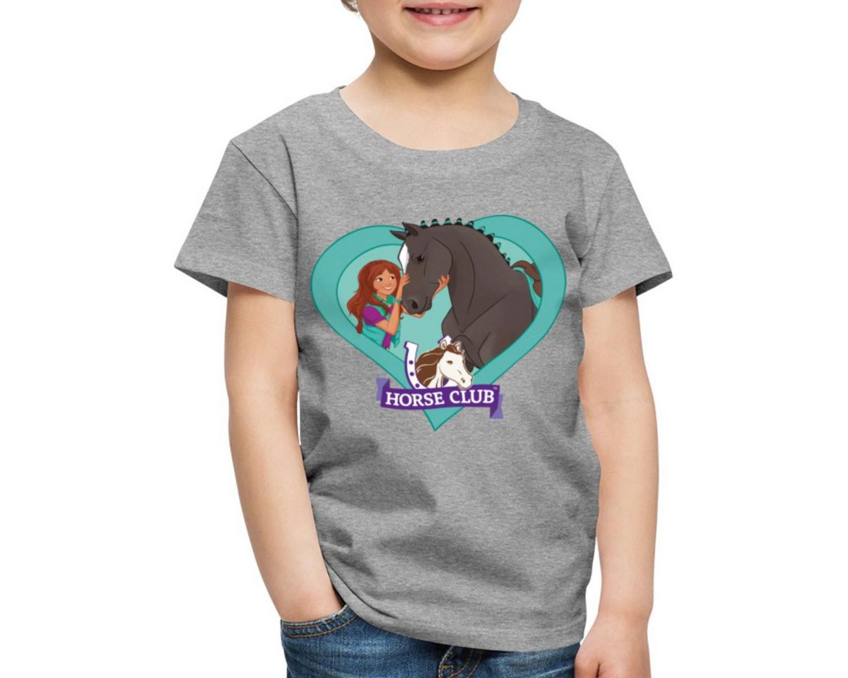 Spreadshirt T-Shirt Schleich Horse Club Lisa & Storm Herzmotiv Kinder Premium T-Shirt (1-tlg) von Spreadshirt