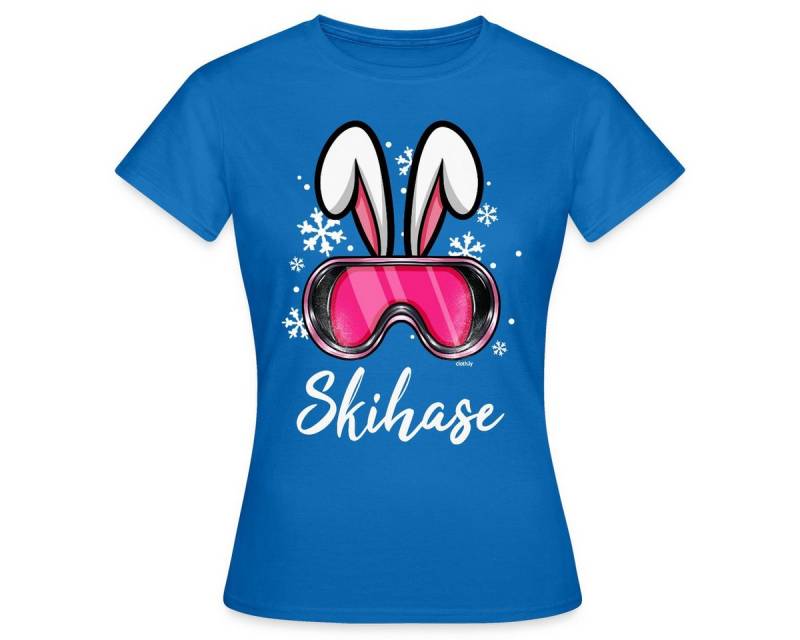 Spreadshirt T-Shirt Schneehase Skibrillen Design Frauen T-Shirt (1-tlg) von Spreadshirt