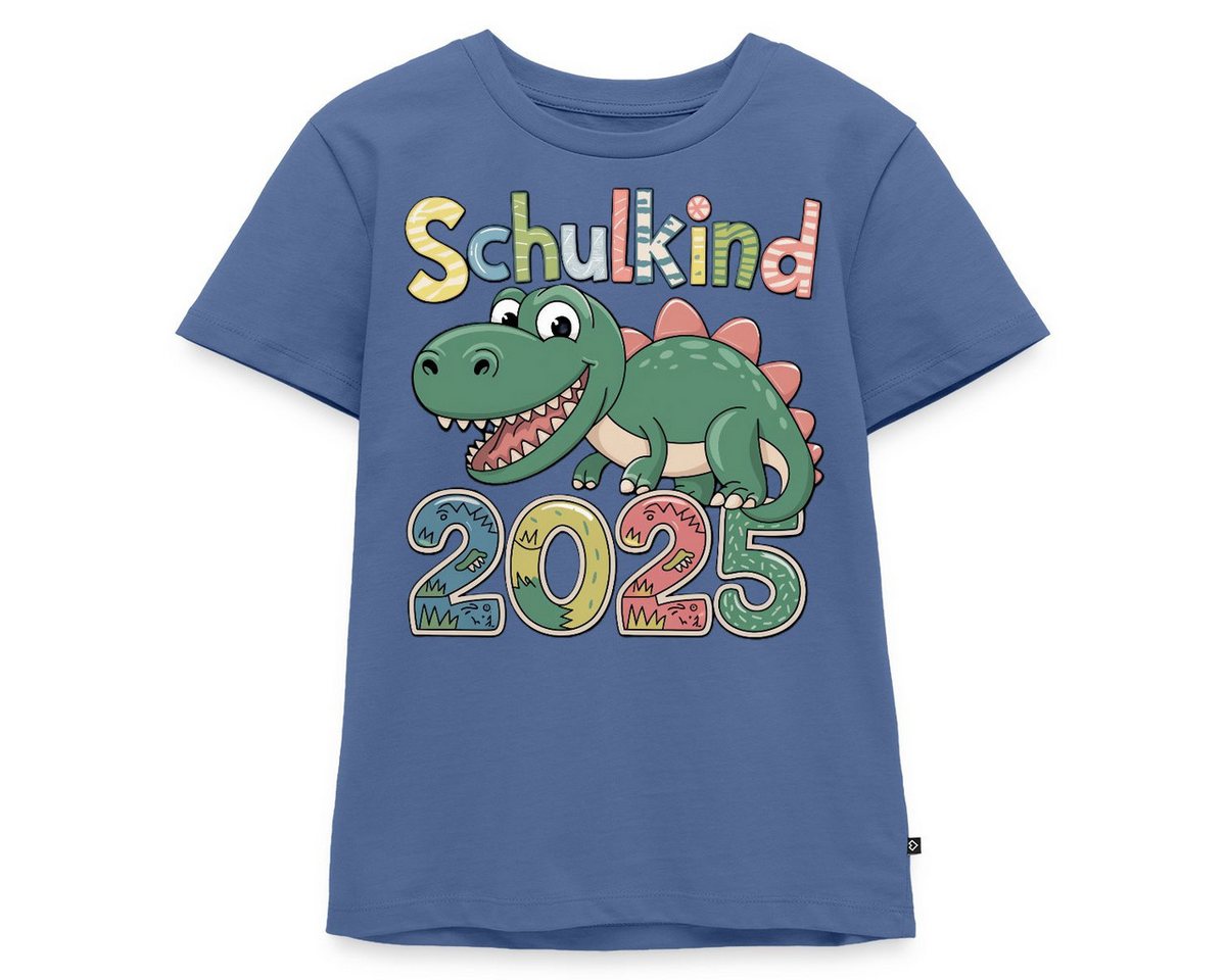 Spreadshirt T-Shirt Schulkind 2025 Erstklässler Dinosaurier Kinder Premium T-Shirt (1-tlg) von Spreadshirt